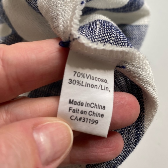 Tristan white and grey linen dress, site S - Picture 6 of 8